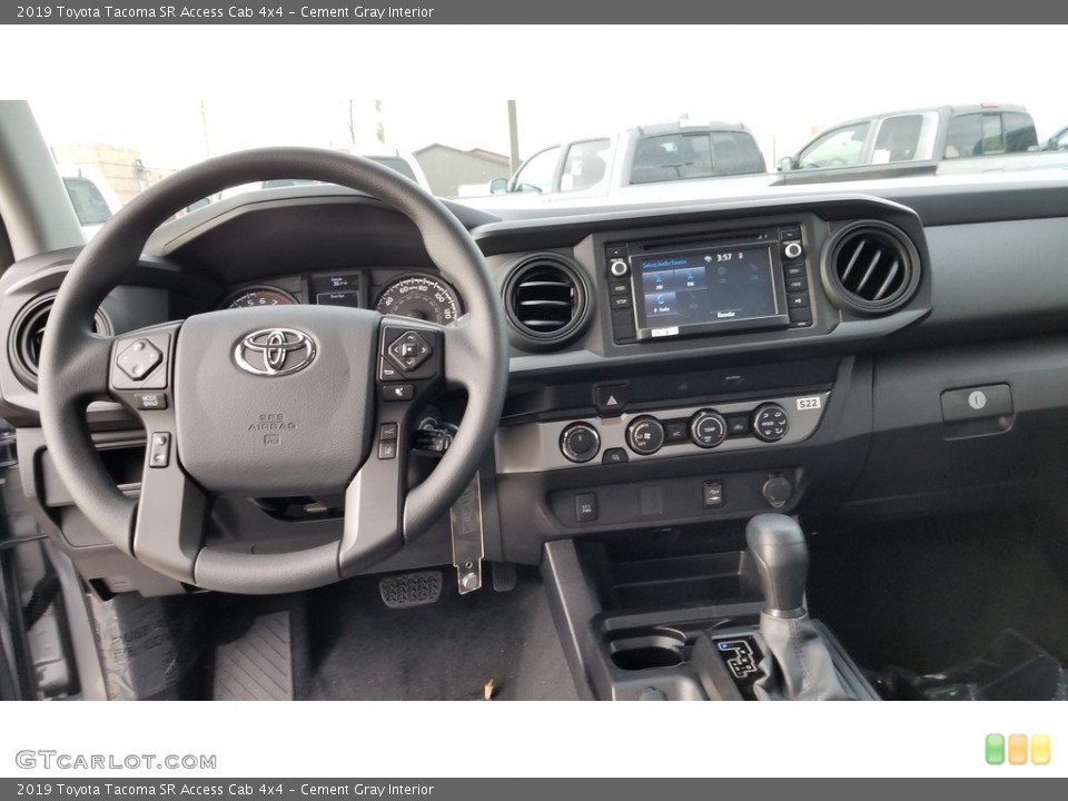 Cement Gray Interior Dashboard for the 2019 Toyota Tacoma SR Access Cab 4x4 #131012217