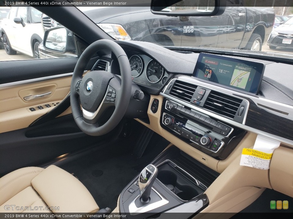 Venetian Beige Interior Dashboard for the 2019 BMW 4 Series 440i xDrive Convertible #131015979