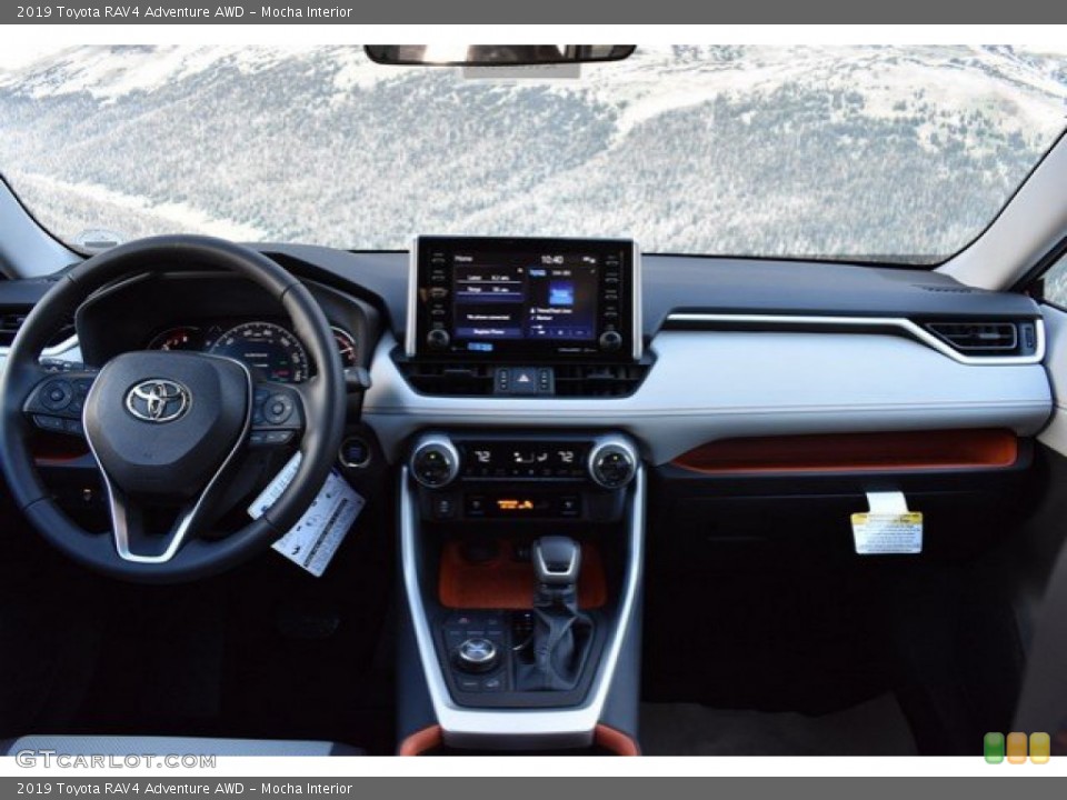 Mocha Interior Dashboard for the 2019 Toyota RAV4 Adventure AWD #131021895