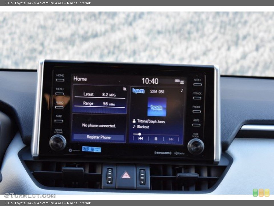 Mocha Interior Controls for the 2019 Toyota RAV4 Adventure AWD #131021907