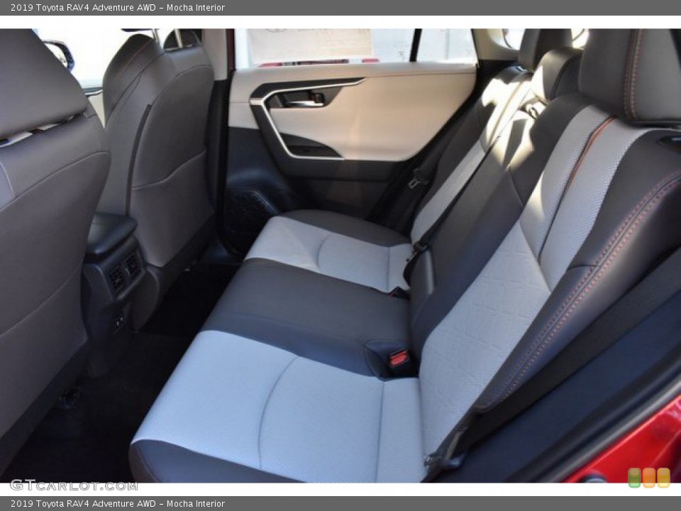 Mocha Interior Rear Seat for the 2019 Toyota RAV4 Adventure AWD #131021976