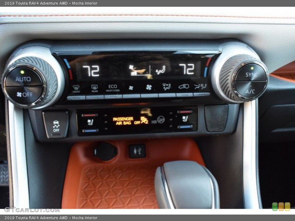 Mocha Interior Controls for the 2019 Toyota RAV4 Adventure AWD #131022162
