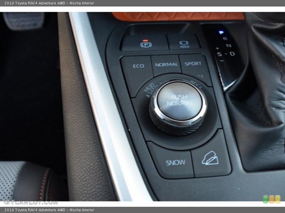 Mocha Interior Controls for the 2019 Toyota RAV4 Adventure AWD #131022174