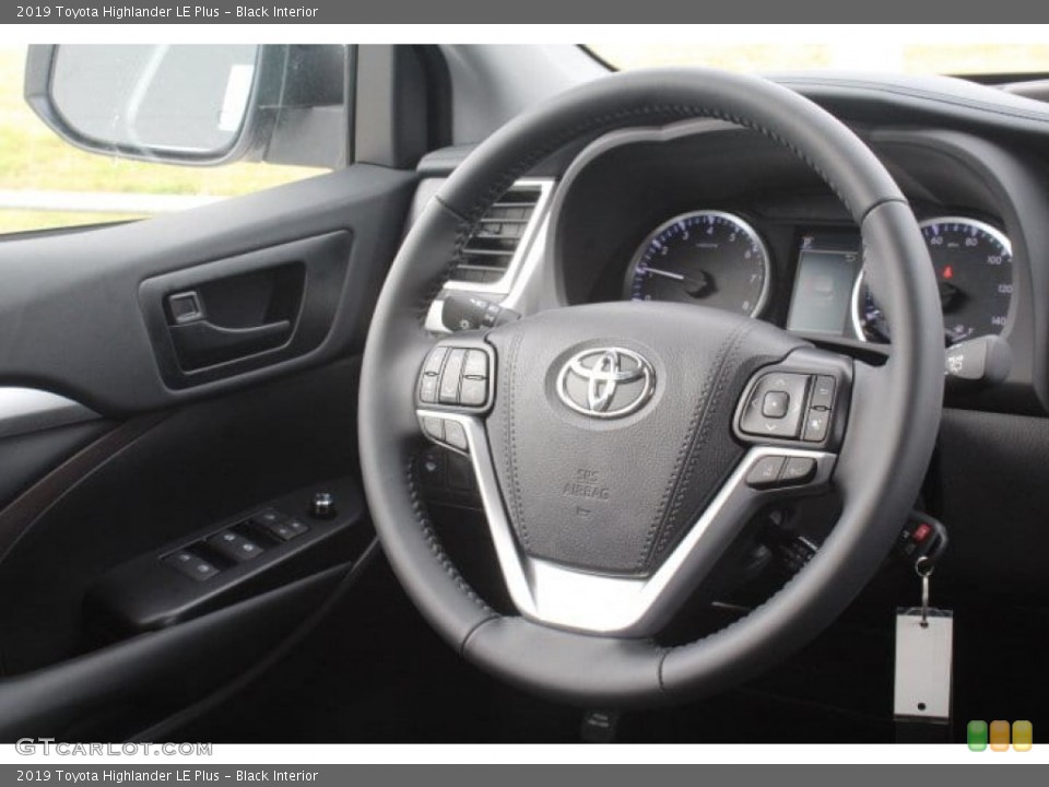 Black Interior Steering Wheel for the 2019 Toyota Highlander LE Plus #131024162