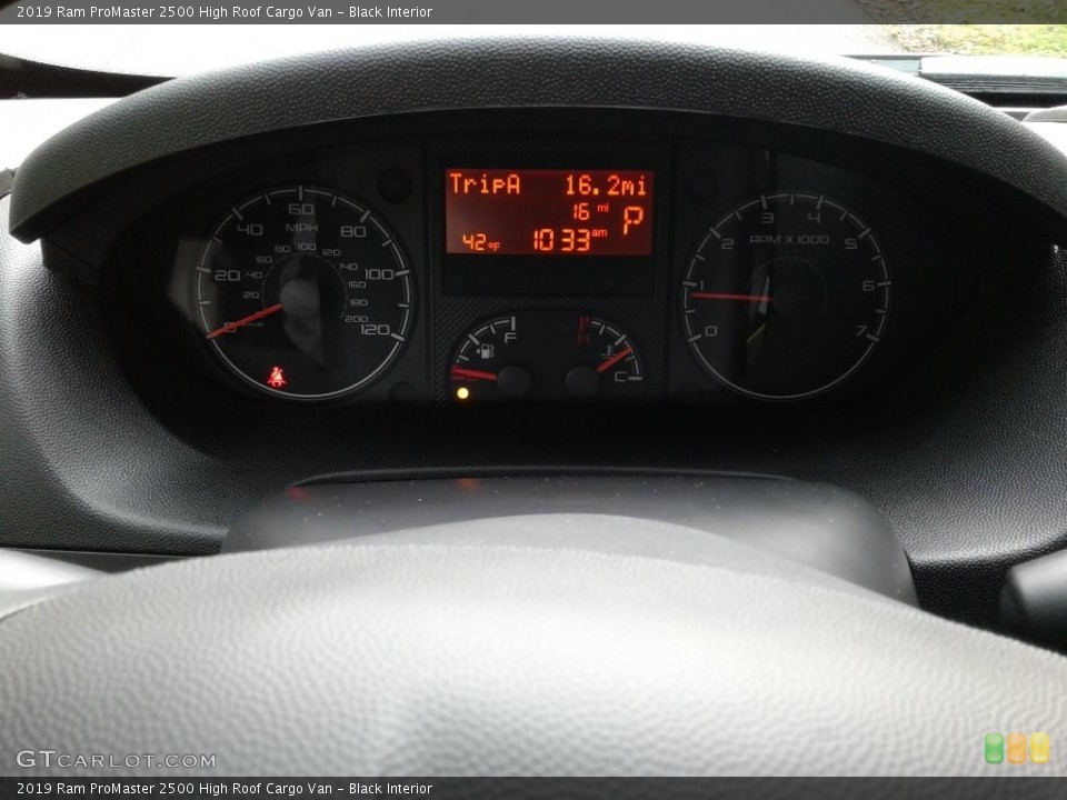 Black Interior Gauges for the 2019 Ram ProMaster 2500 High Roof Cargo Van #131042175