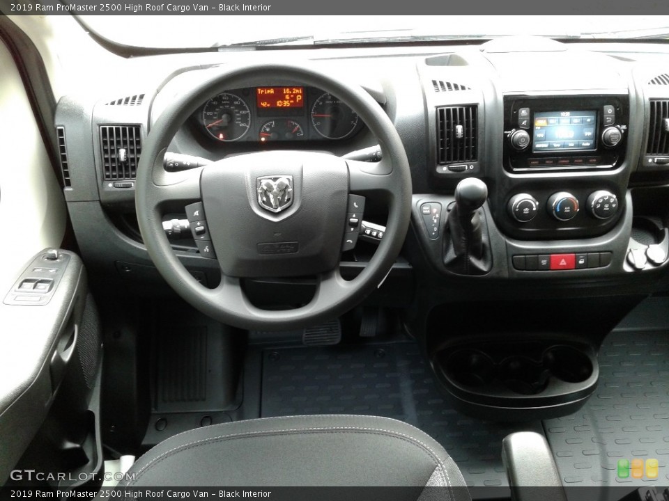 Black Interior Dashboard for the 2019 Ram ProMaster 2500 High Roof Cargo Van #131042397