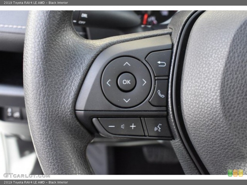 Black Interior Steering Wheel for the 2019 Toyota RAV4 LE AWD #131042667