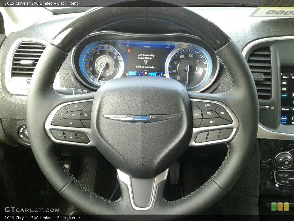 Black Interior Steering Wheel for the 2019 Chrysler 300 Limited #131046526