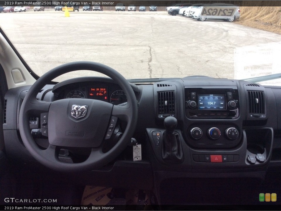Black Interior Dashboard for the 2019 Ram ProMaster 2500 High Roof Cargo Van #131049548