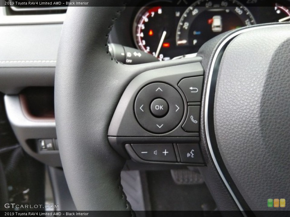 Black Interior Steering Wheel for the 2019 Toyota RAV4 Limited AWD #131054642