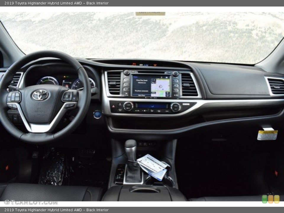 Black Interior Dashboard for the 2019 Toyota Highlander Hybrid Limited AWD #131061722