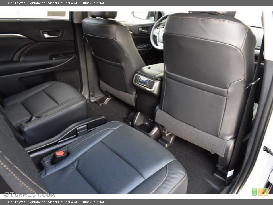 Black Interior Rear Seat for the 2019 Toyota Highlander Hybrid Limited AWD #131061914