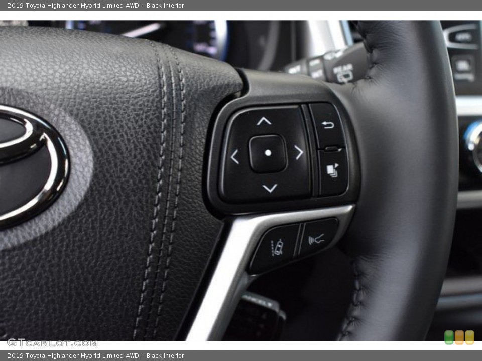 Black Interior Steering Wheel for the 2019 Toyota Highlander Hybrid Limited AWD #131062166