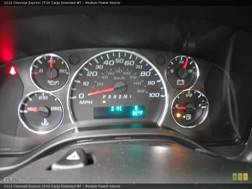 Medium Pewter Interior Gauges for the 2019 Chevrolet Express 2500 Cargo Extended WT #131064836