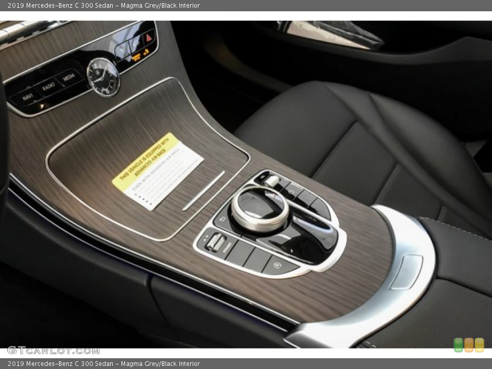 Magma Grey/Black Interior Controls for the 2019 Mercedes-Benz C 300 Sedan #131066555