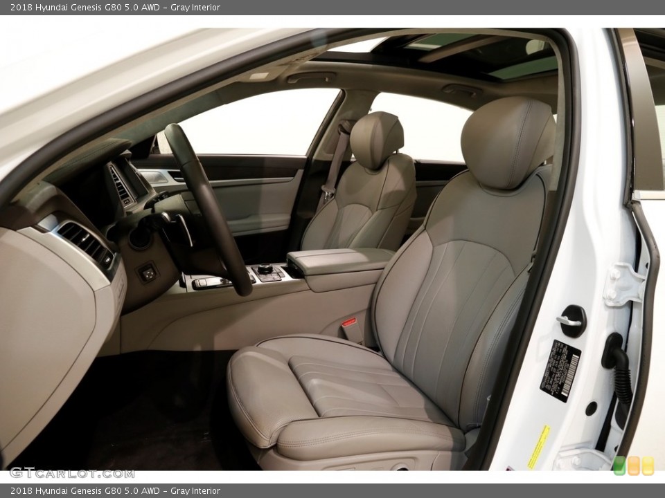 Gray Interior Front Seat for the 2018 Hyundai Genesis G80 5.0 AWD #131073514