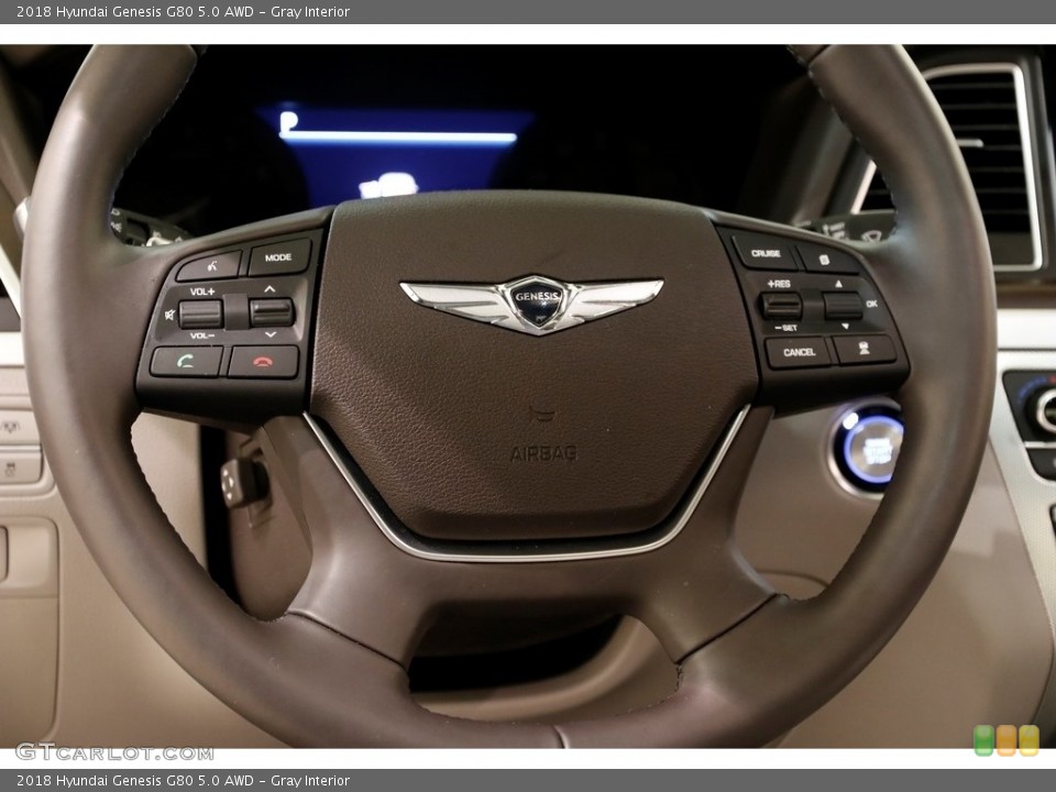Gray Interior Steering Wheel for the 2018 Hyundai Genesis G80 5.0 AWD #131073565