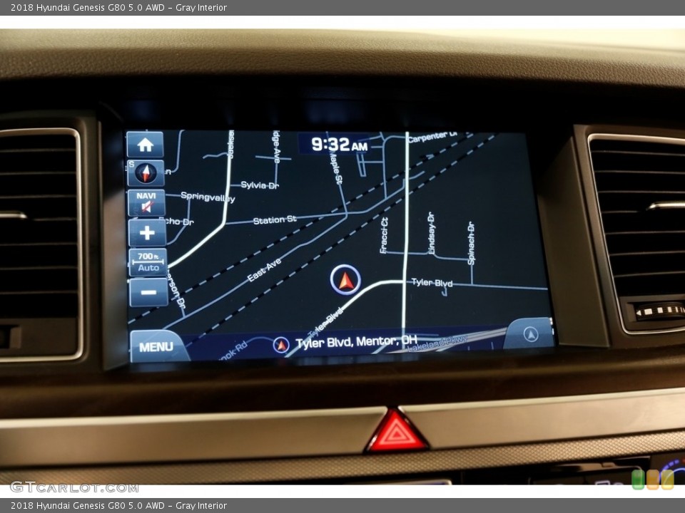 Gray Interior Navigation for the 2018 Hyundai Genesis G80 5.0 AWD #131073646