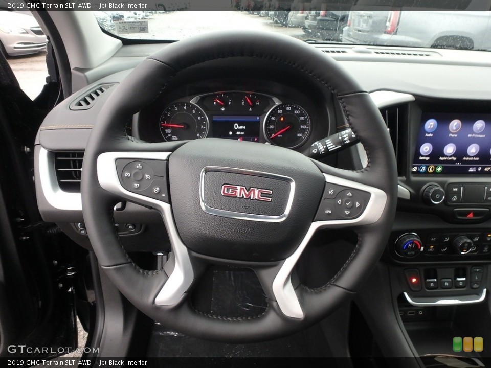 Jet Black Interior Steering Wheel for the 2019 GMC Terrain SLT AWD #131082646
