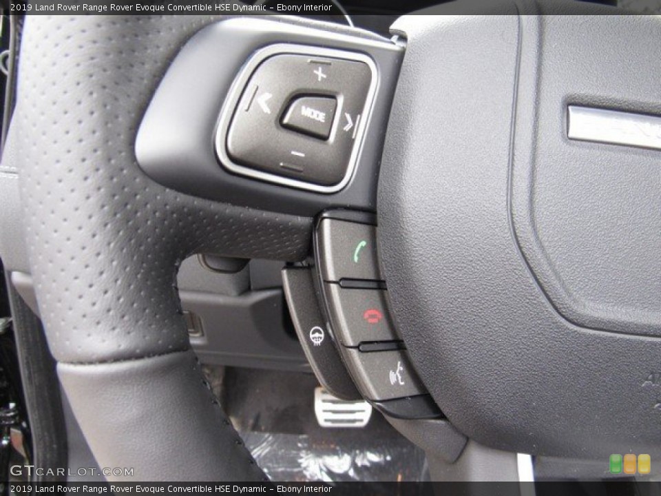 Ebony Interior Steering Wheel for the 2019 Land Rover Range Rover Evoque Convertible HSE Dynamic #131088382