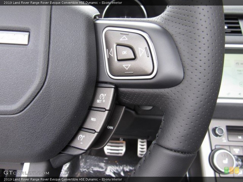 Ebony Interior Steering Wheel for the 2019 Land Rover Range Rover Evoque Convertible HSE Dynamic #131088406