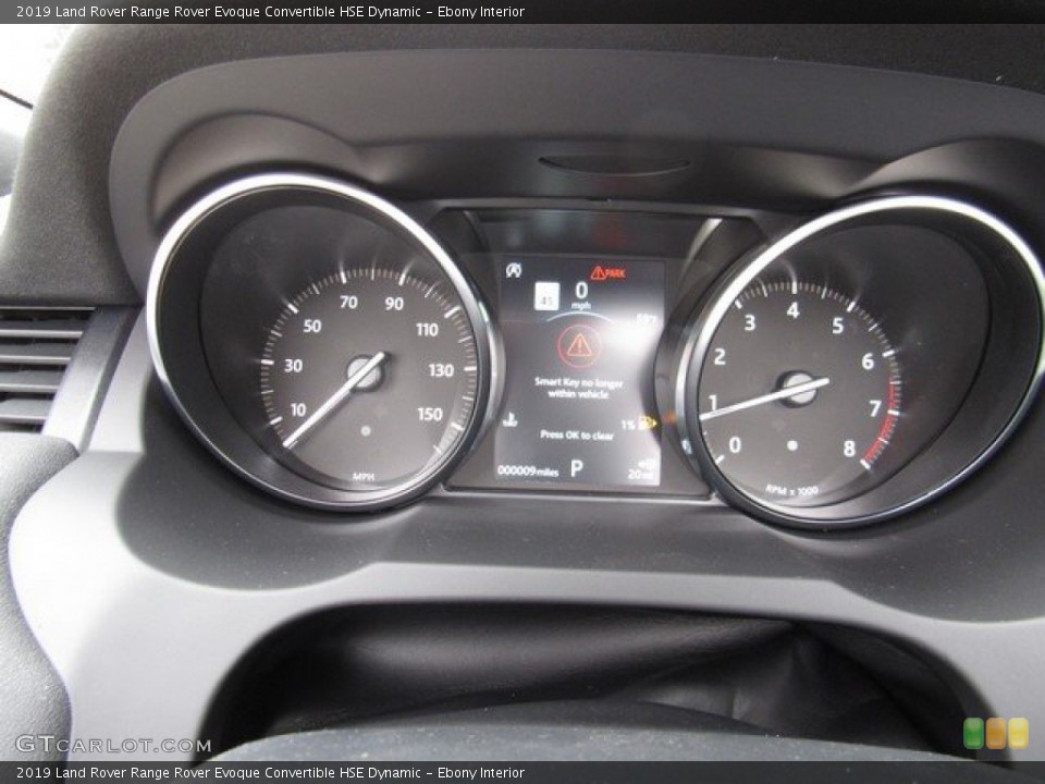 Ebony Interior Gauges for the 2019 Land Rover Range Rover Evoque Convertible HSE Dynamic #131088421
