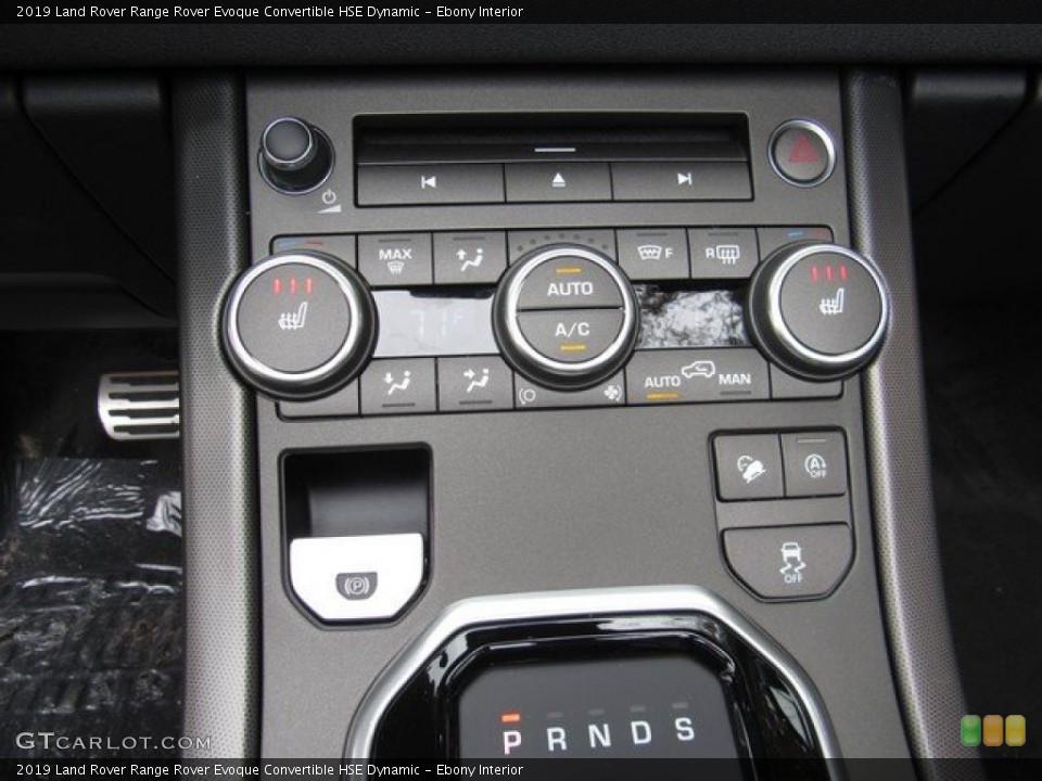 Ebony Interior Controls for the 2019 Land Rover Range Rover Evoque Convertible HSE Dynamic #131088499