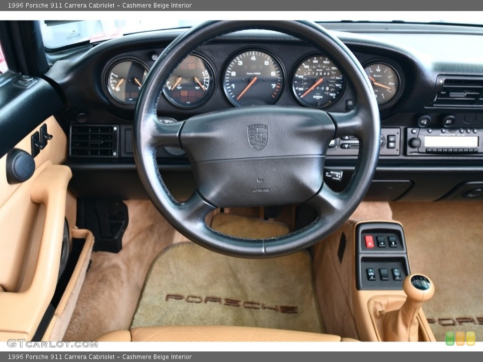 Cashmere Beige Interior Steering Wheel for the 1996 Porsche 911 Carrera Cabriolet #131105146