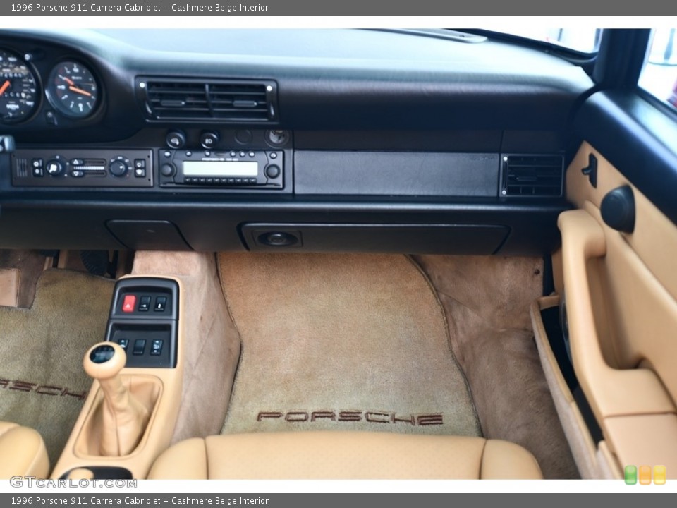 Cashmere Beige Interior Dashboard for the 1996 Porsche 911 Carrera Cabriolet #131105173