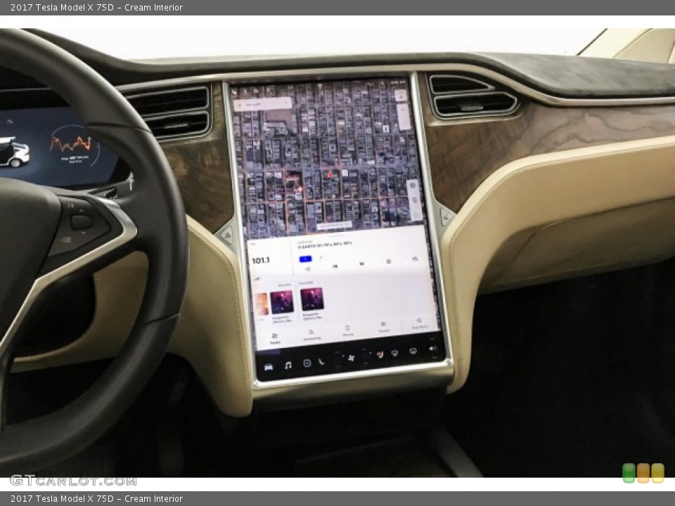 Cream Interior Navigation for the 2017 Tesla Model X 75D #131108200