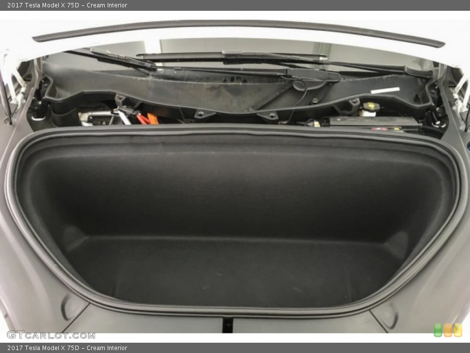 Cream Interior Trunk for the 2017 Tesla Model X 75D #131108218