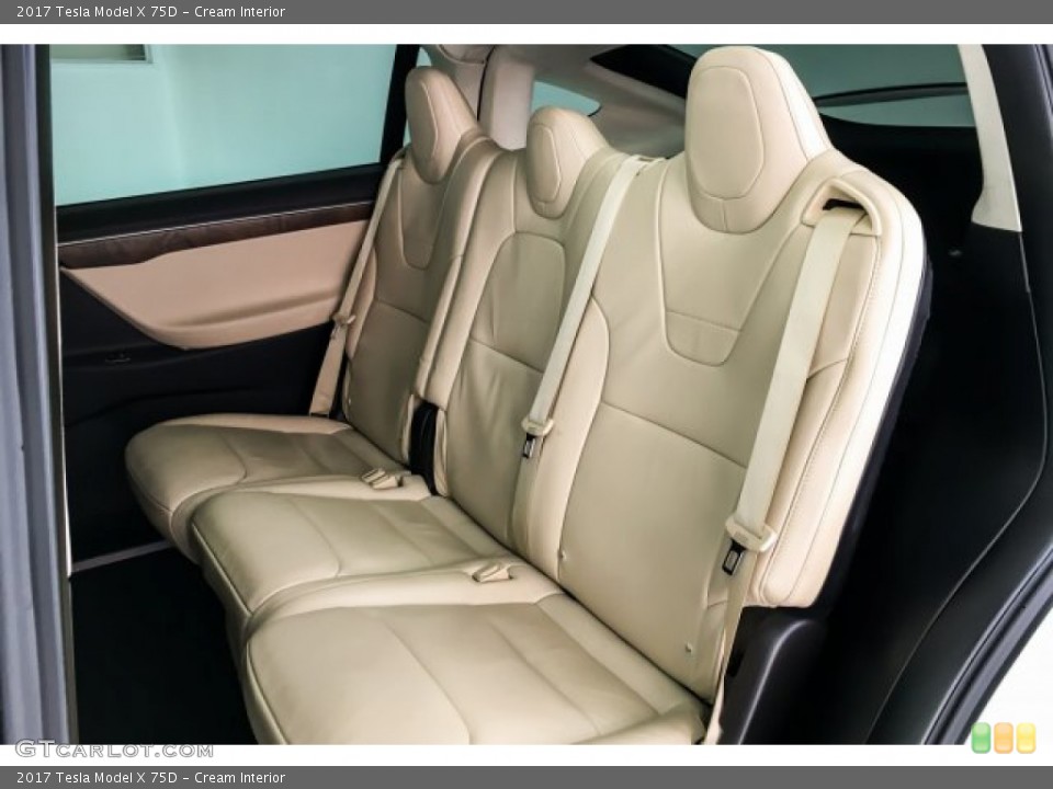 Cream Interior Rear Seat for the 2017 Tesla Model X 75D #131108257