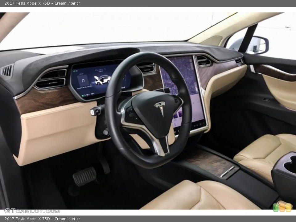 Cream Interior Dashboard for the 2017 Tesla Model X 75D #131108287