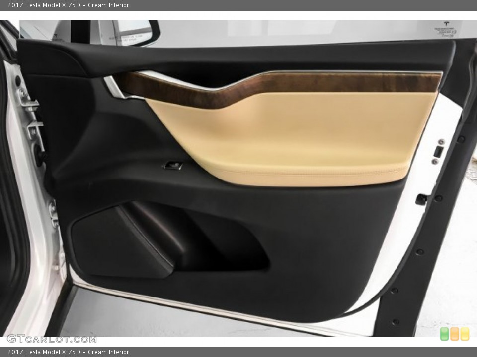 Cream Interior Door Panel for the 2017 Tesla Model X 75D #131108323