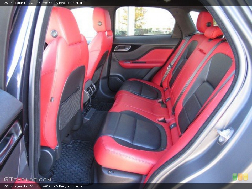 S Red/Jet Interior Rear Seat for the 2017 Jaguar F-PACE 35t AWD S #131108512