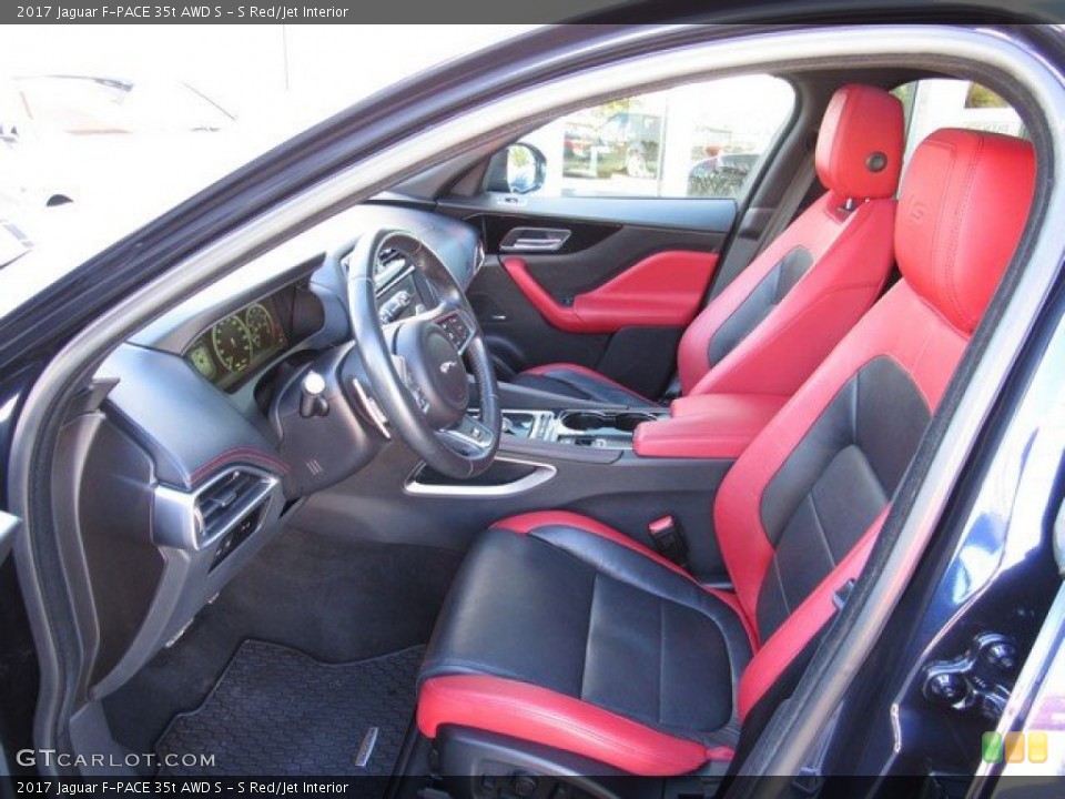 S Red/Jet Interior Photo for the 2017 Jaguar F-PACE 35t AWD S #131108641