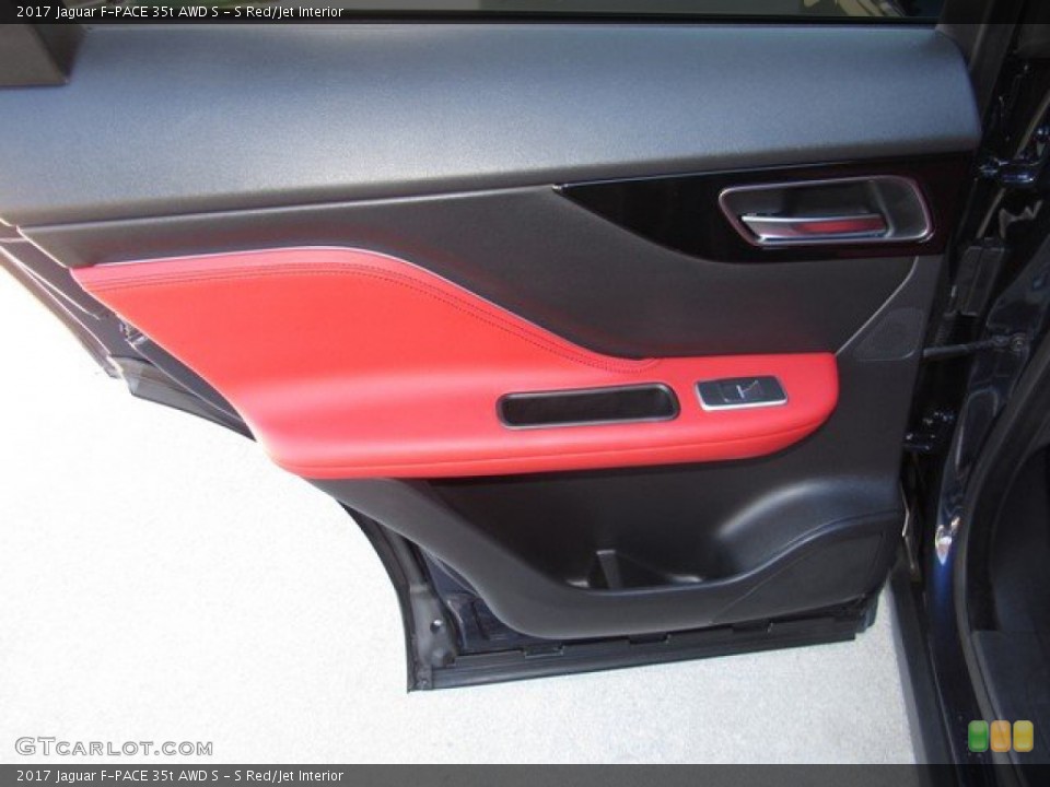 S Red/Jet Interior Door Panel for the 2017 Jaguar F-PACE 35t AWD S #131108764