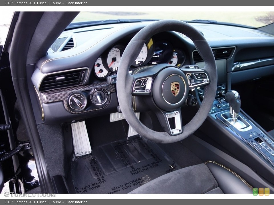 Black Interior Dashboard for the 2017 Porsche 911 Turbo S Coupe #131115159