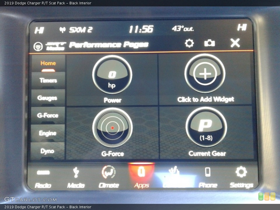 Black Interior Controls for the 2019 Dodge Charger R/T Scat Pack #131119023