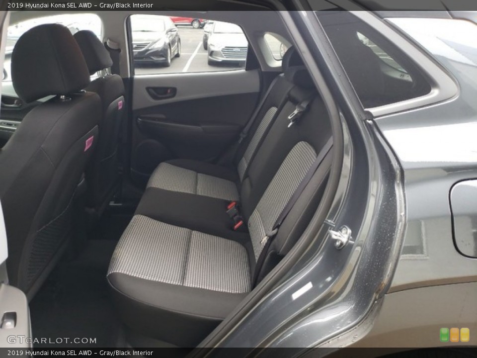 Gray/Black Interior Rear Seat for the 2019 Hyundai Kona SEL AWD #131126981