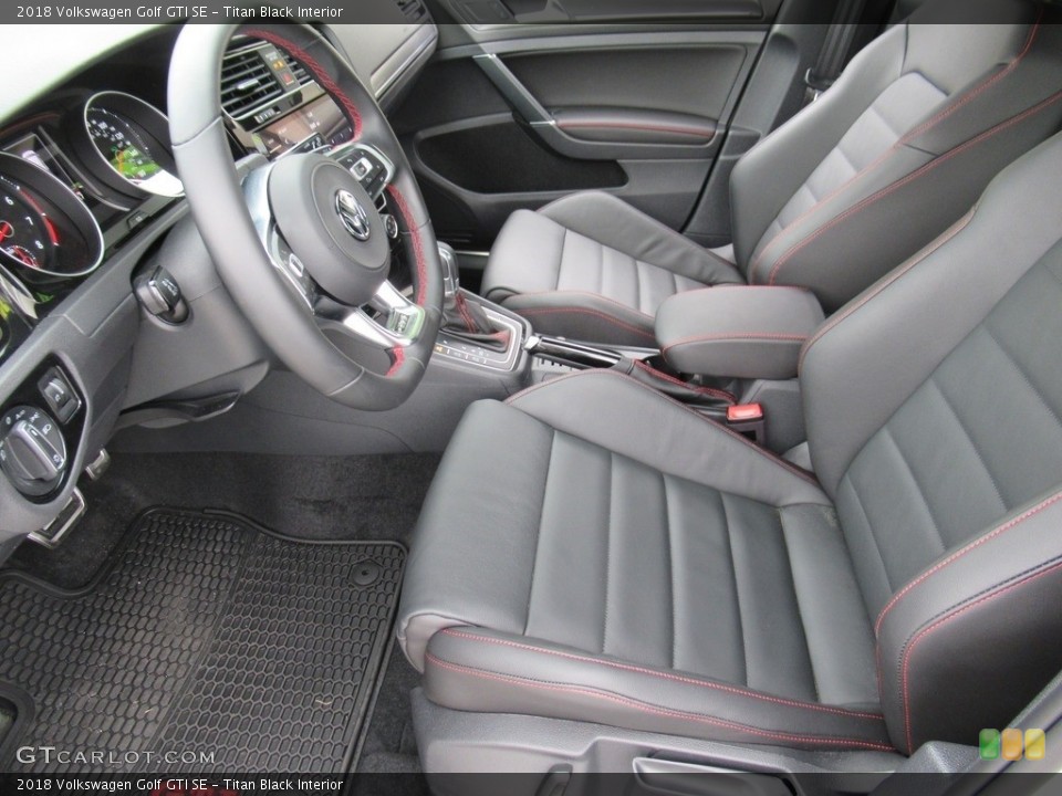 Titan Black Interior Front Seat for the 2018 Volkswagen Golf GTI SE #131127533