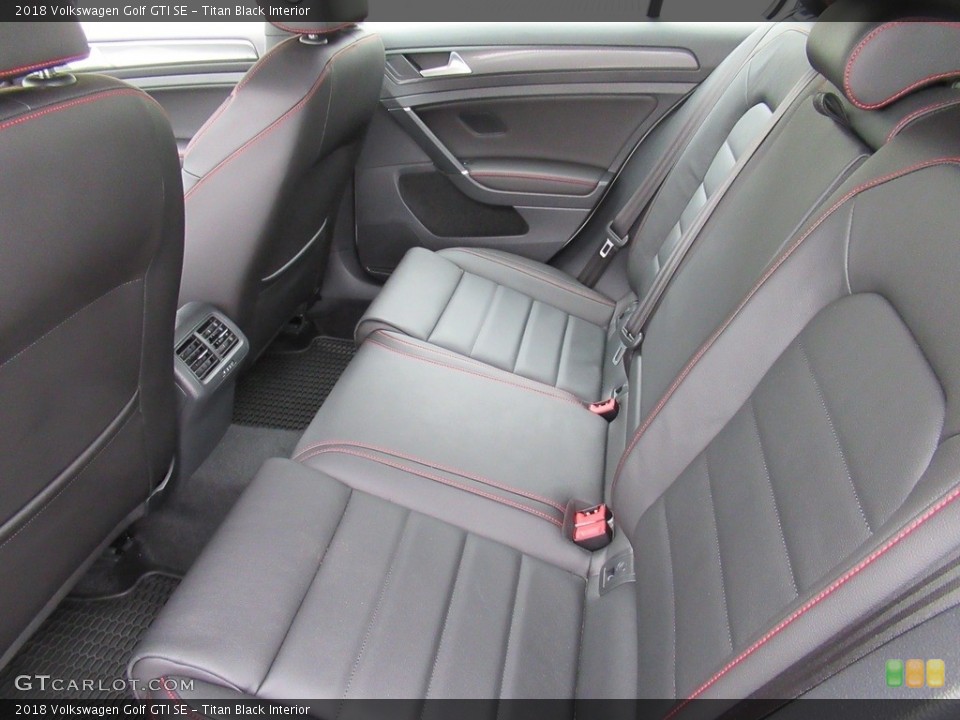 Titan Black Interior Rear Seat for the 2018 Volkswagen Golf GTI SE #131127578