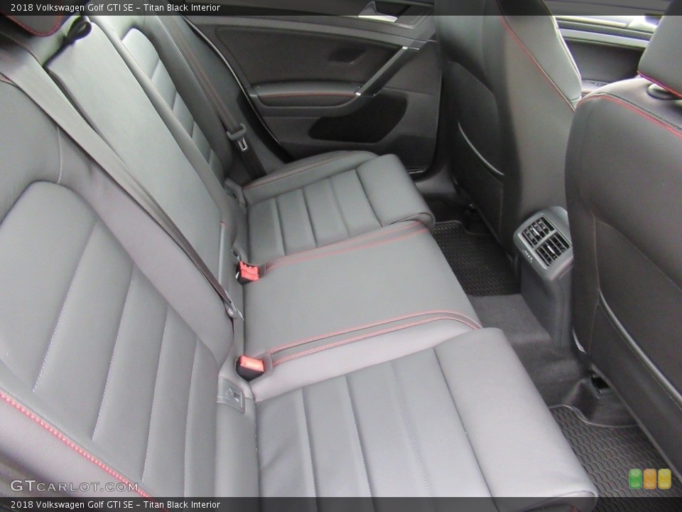 Titan Black Interior Rear Seat for the 2018 Volkswagen Golf GTI SE #131127614