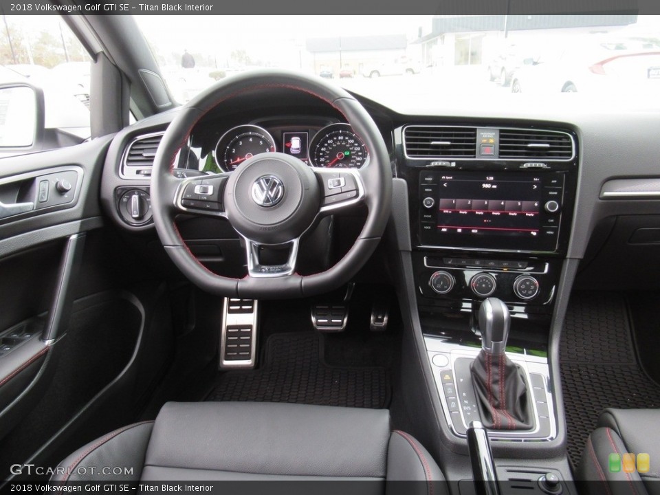 Titan Black Interior Dashboard for the 2018 Volkswagen Golf GTI SE #131127635