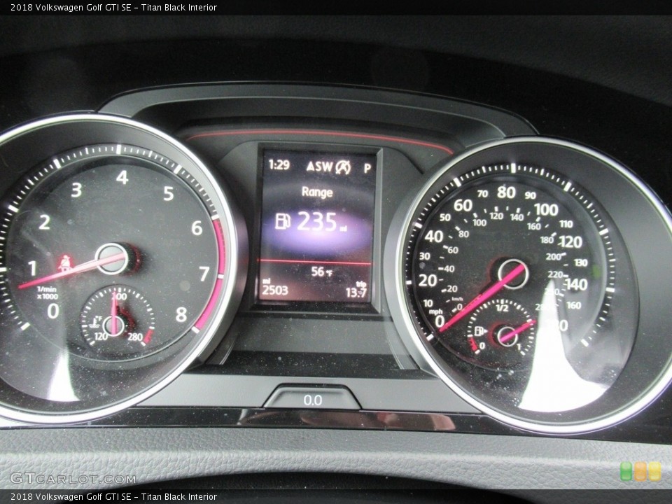 Titan Black Interior Gauges for the 2018 Volkswagen Golf GTI SE #131127656