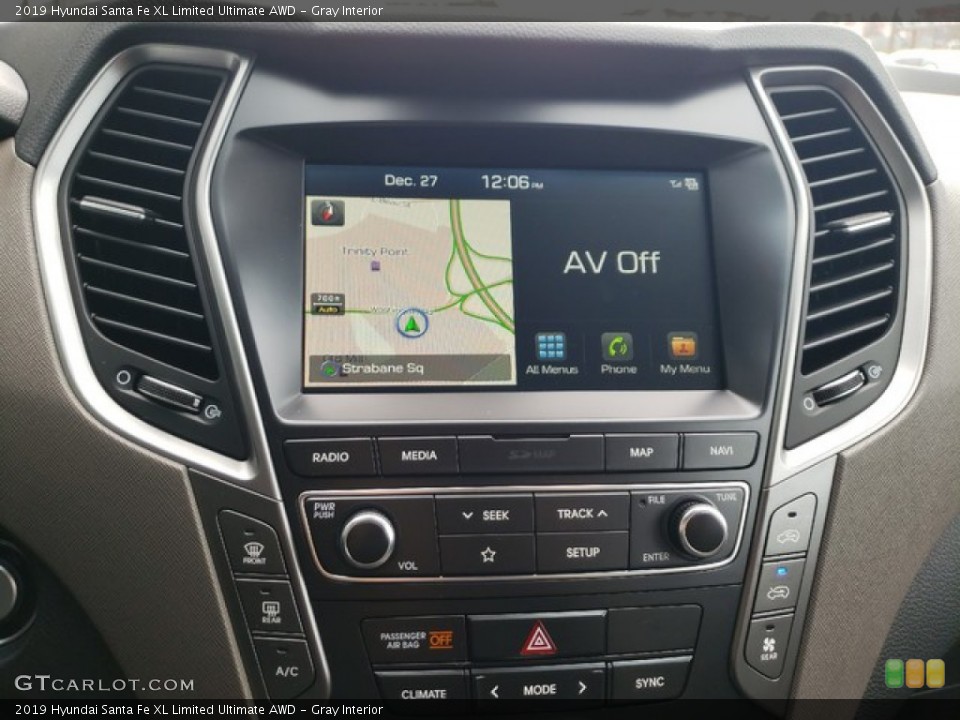 Gray Interior Navigation for the 2019 Hyundai Santa Fe XL Limited Ultimate AWD #131128304