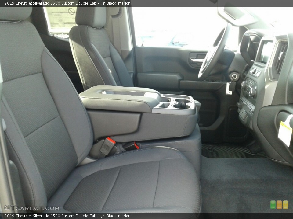 Jet Black Interior Front Seat for the 2019 Chevrolet Silverado 1500 Custom Double Cab #131129348