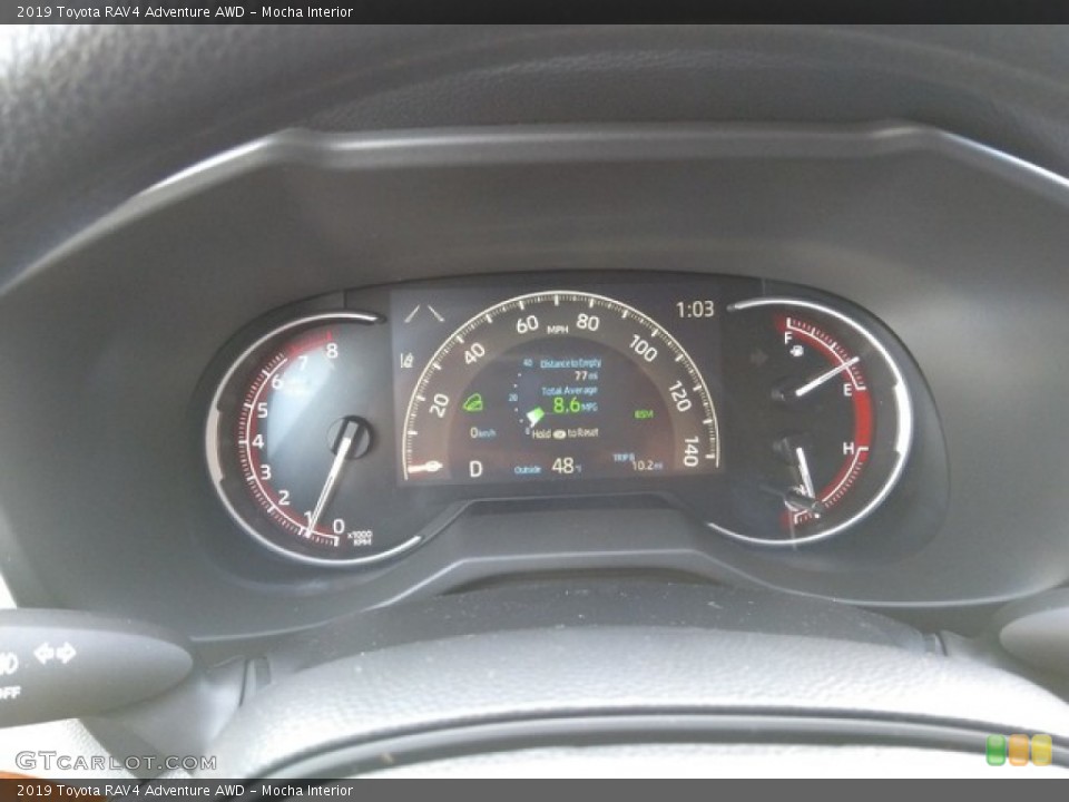 Mocha Interior Gauges for the 2019 Toyota RAV4 Adventure AWD #131130330