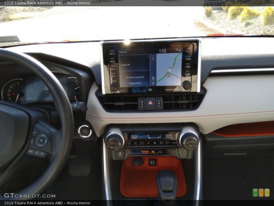 Mocha Interior Controls for the 2019 Toyota RAV4 Adventure AWD #131130362