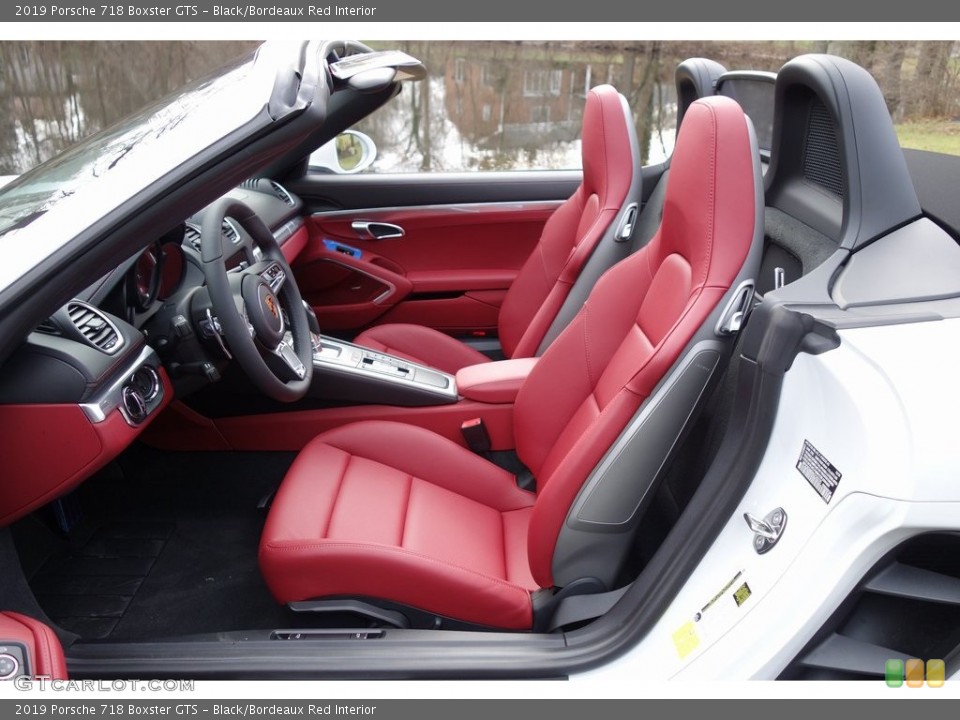 Black/Bordeaux Red Interior Front Seat for the 2019 Porsche 718 Boxster GTS #131140313